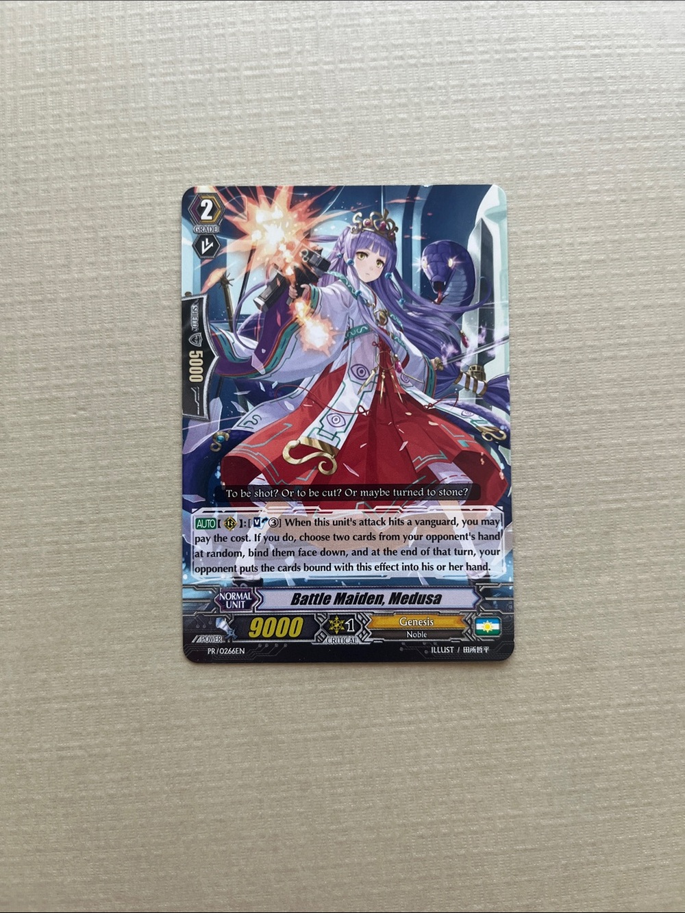 Battle Maiden, Medusa - Purple & Red Trading Card